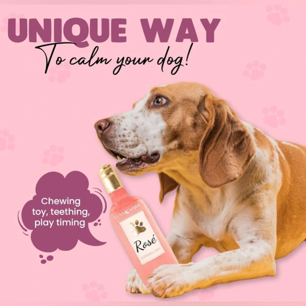 Wine Bottle Plush Squeaking Toy